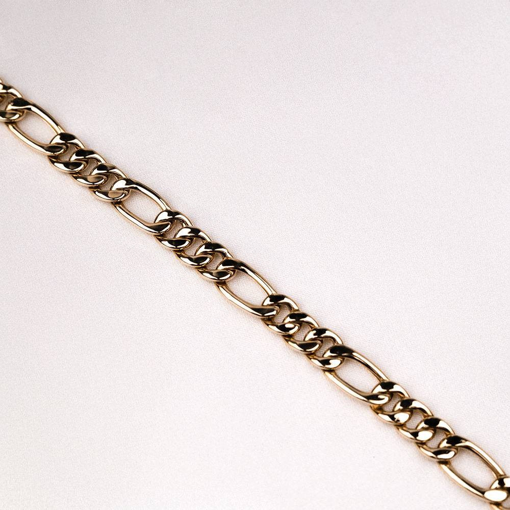 14 Ayar Oval Halkalı Zincir Altın Bileklik