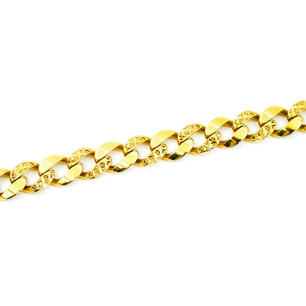 22 Ayar Motifli ve Düz Model Altın Bileklik