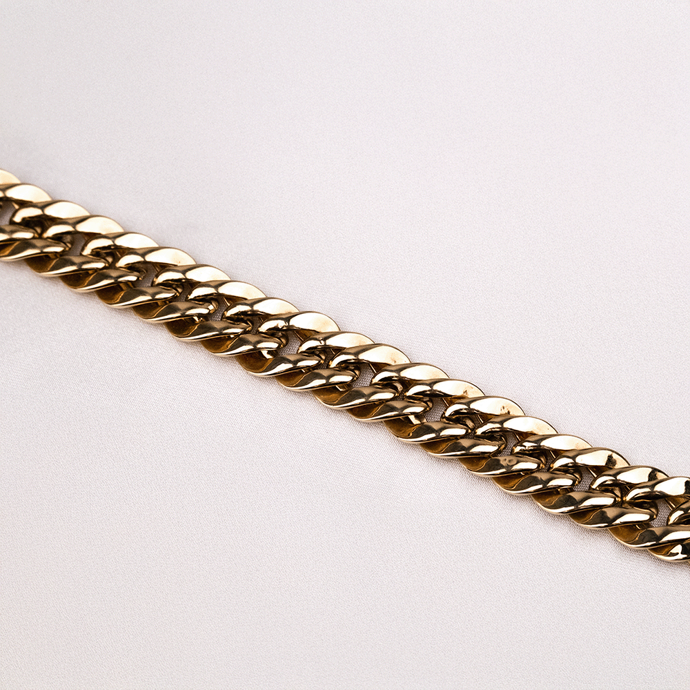 14 Ayar Kalın Zincirli Altın Bileklik