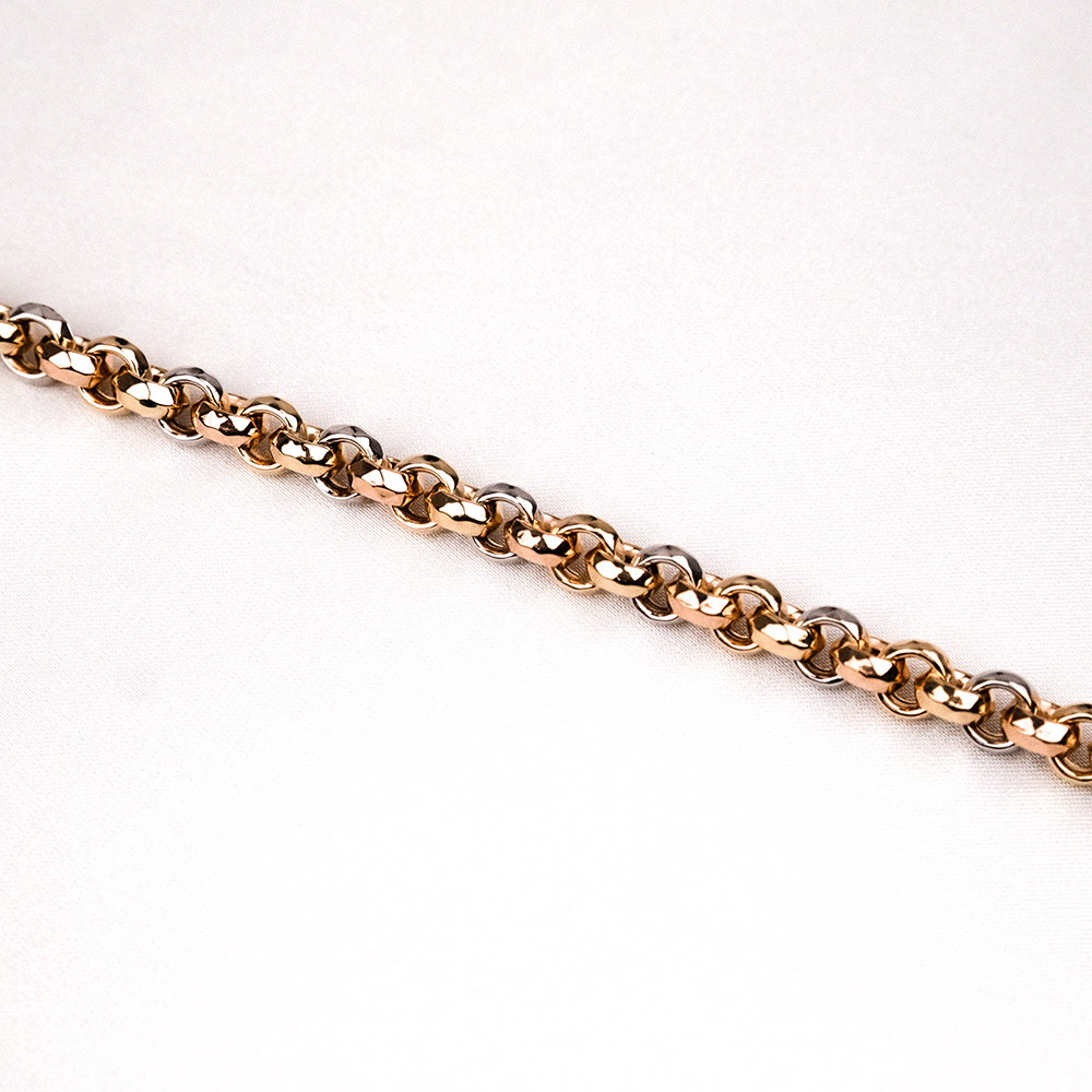 14 Ayar Renkli Çark Halka Sıralı Altın Bileklik