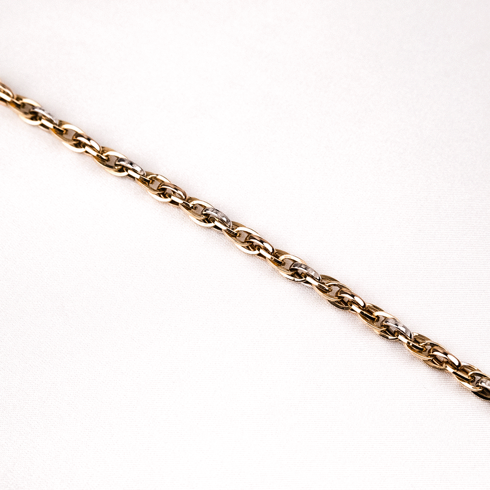 14 Ayar Renkli Halka Zincirli Altın Bileklik