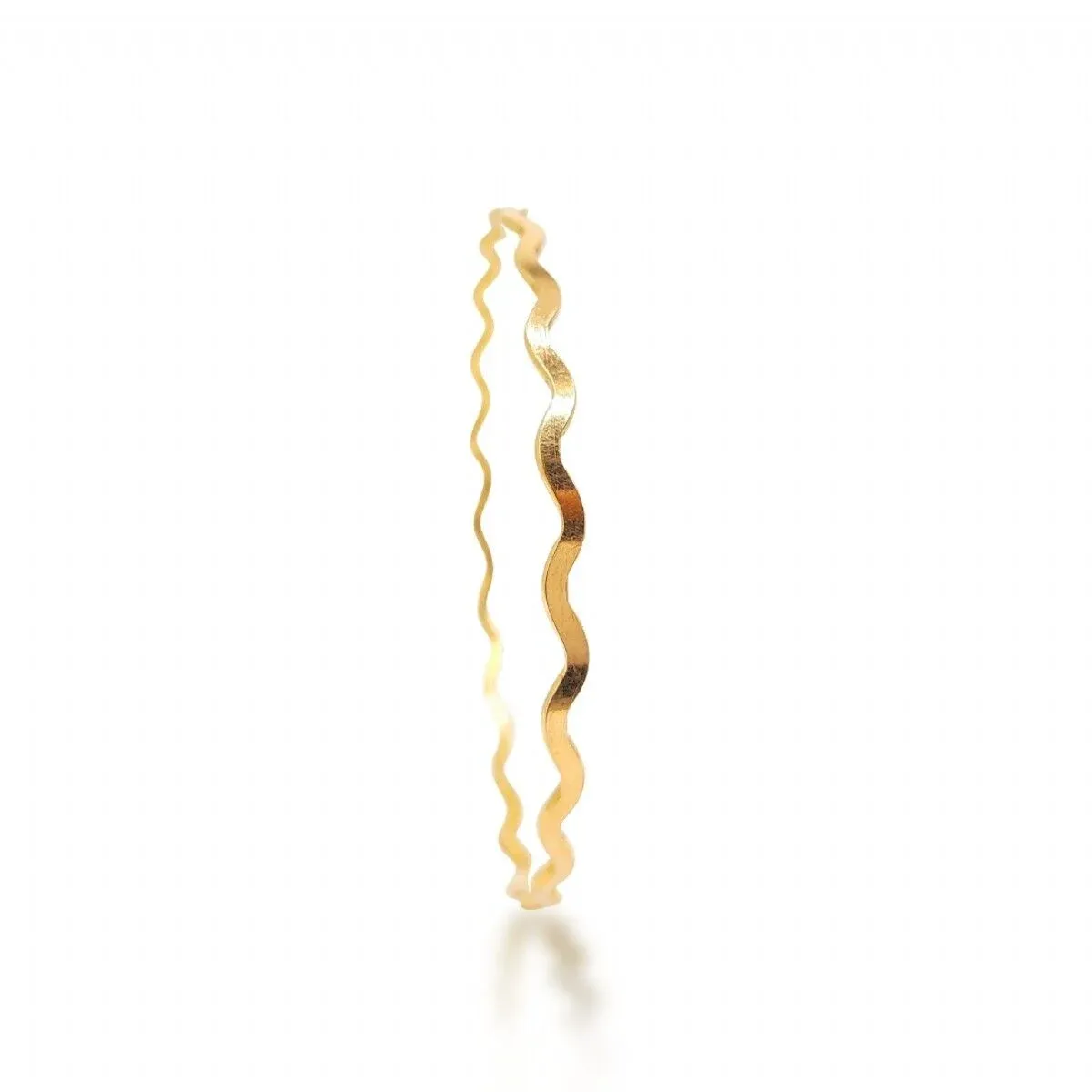 22 Ayar Kenarları Tırtıklı Dalga Model Ajda Gold Altın Bilezik 20 Gr