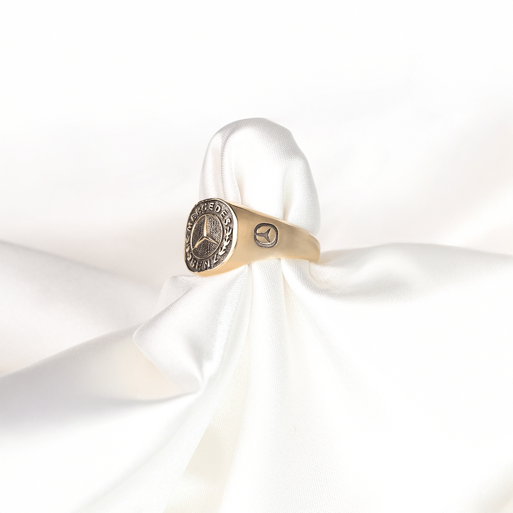 14 Ayar Çizgili Detaylı Erkek Altın Yüzük