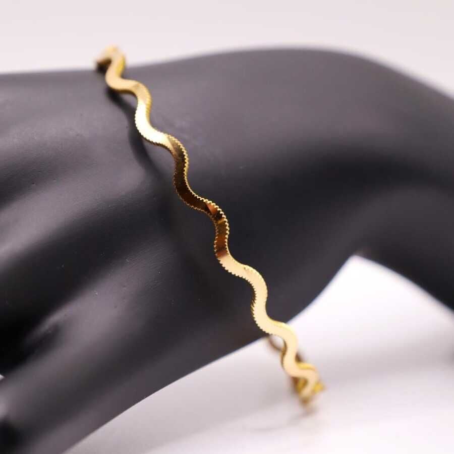 22 Ayar Zikzak Model Gold Altın Bilezik 10 Gr