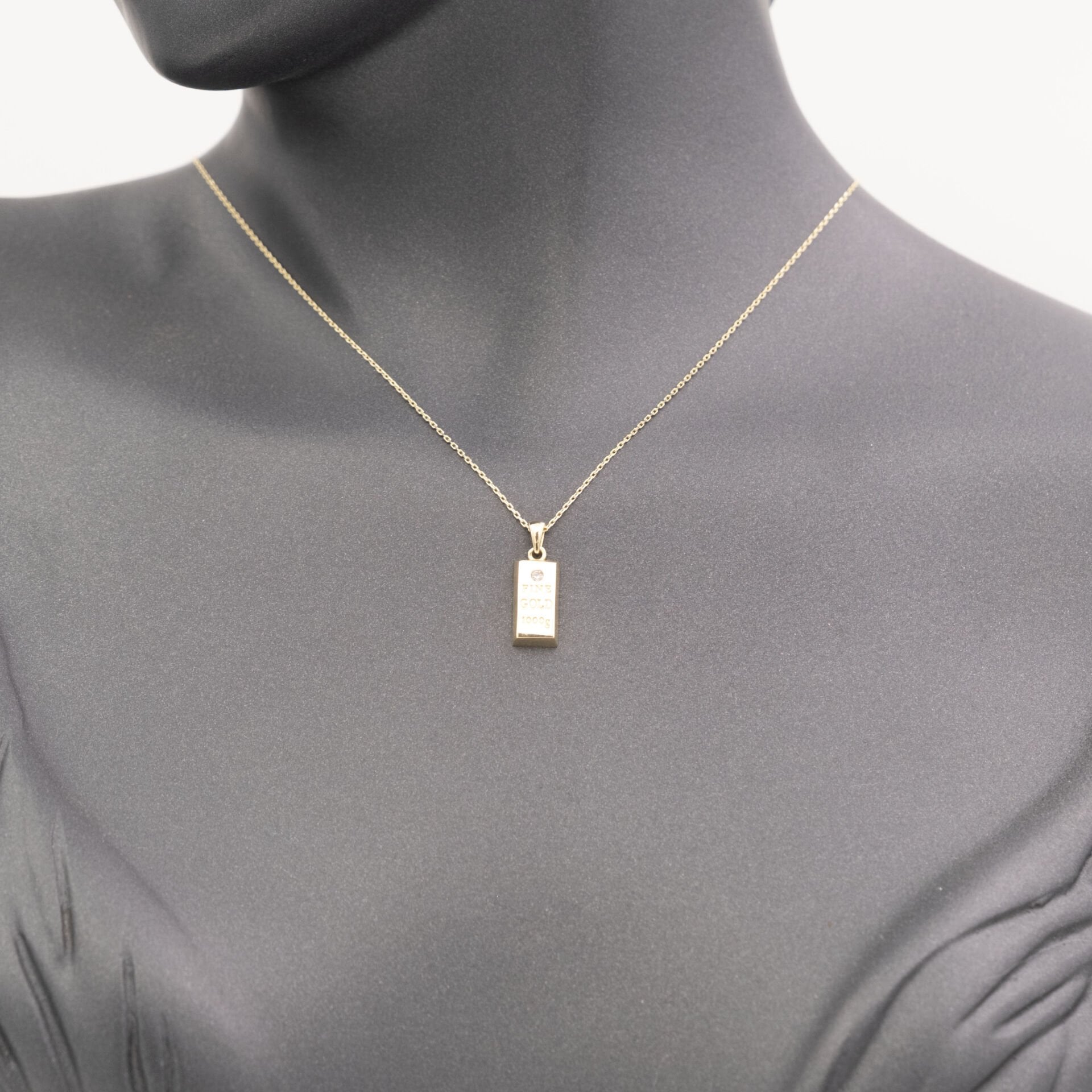 14 Ayar Taşlı Fine Gold Altın Kolye