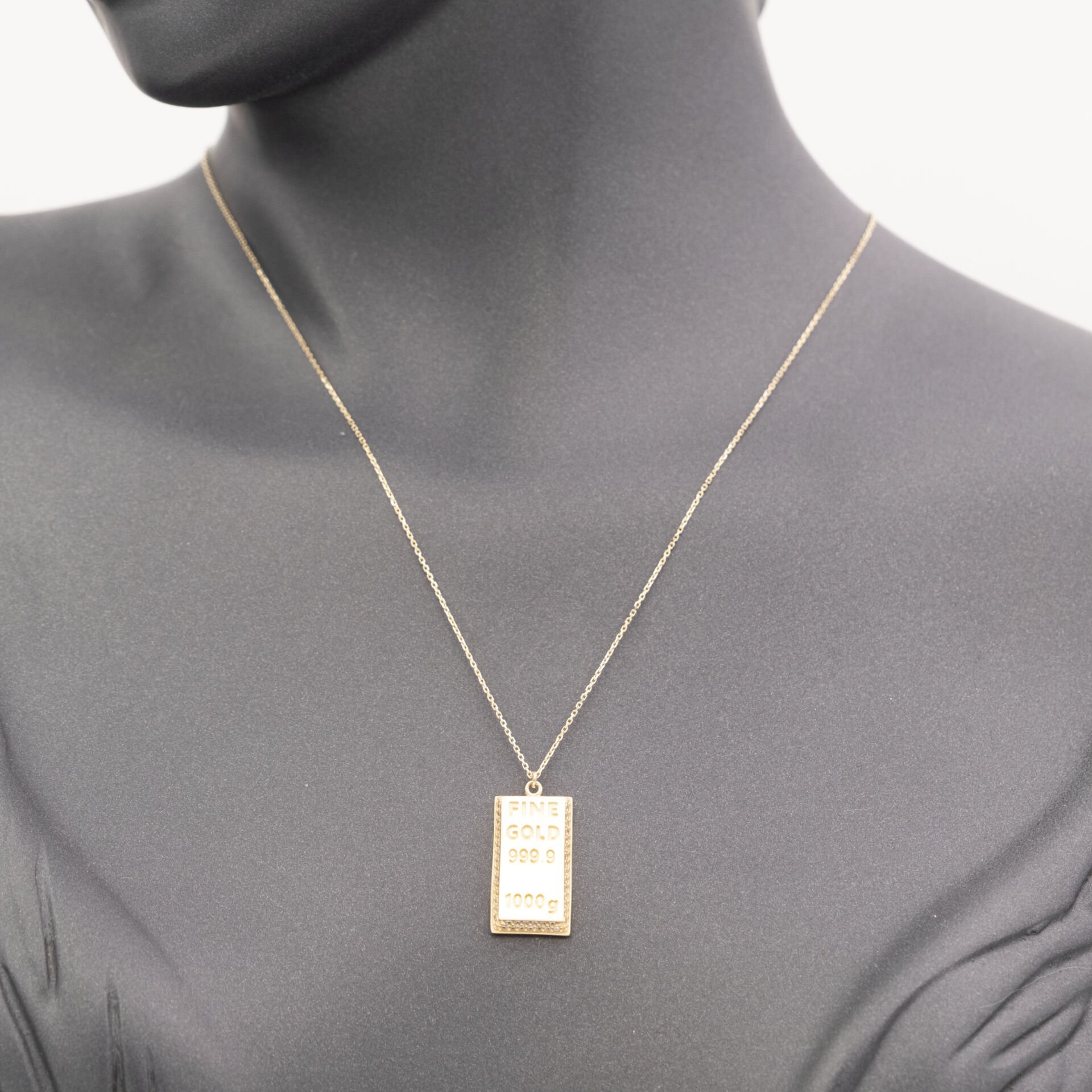 14 Etrafı Taşlı Fine Gold Altın Kolye