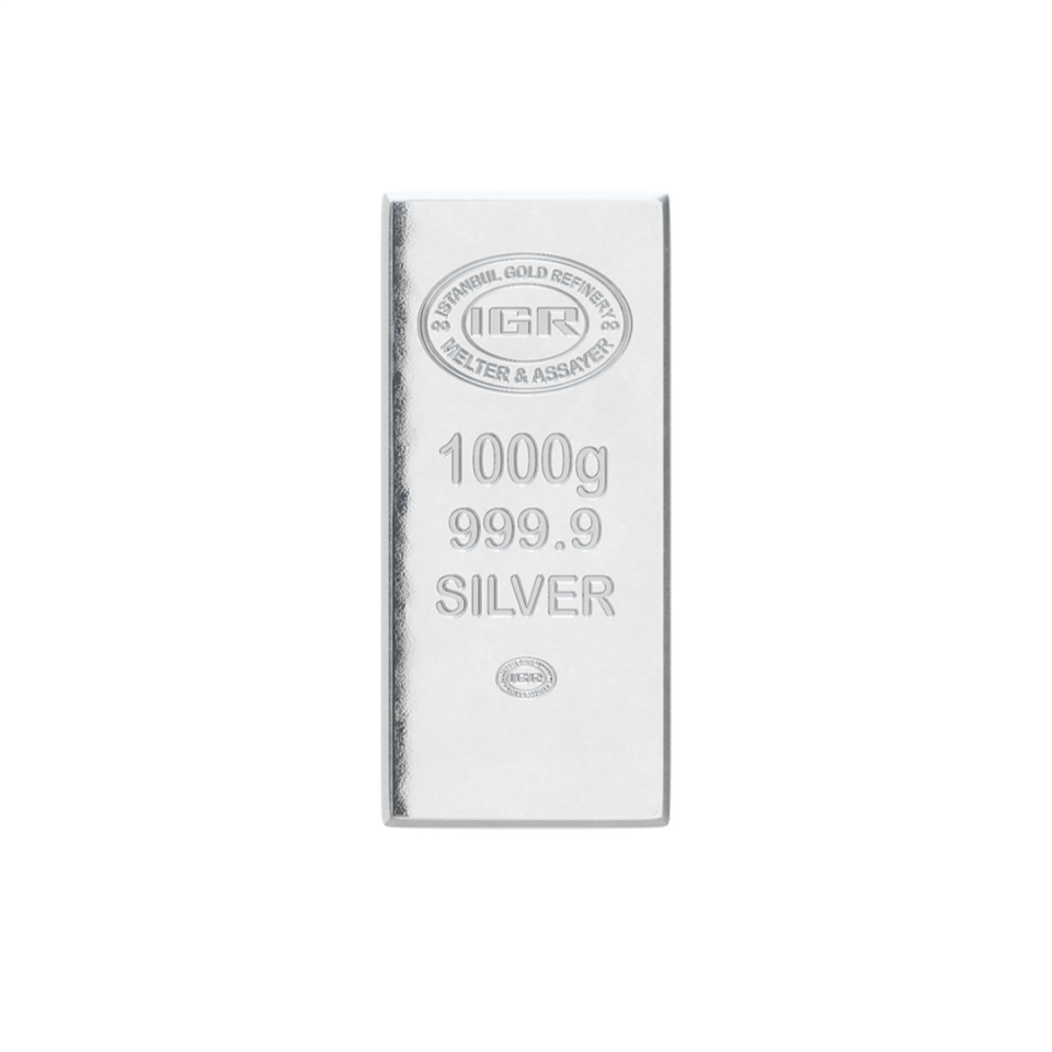 1000 Gr Külçe Gümüş (1 Kilo)