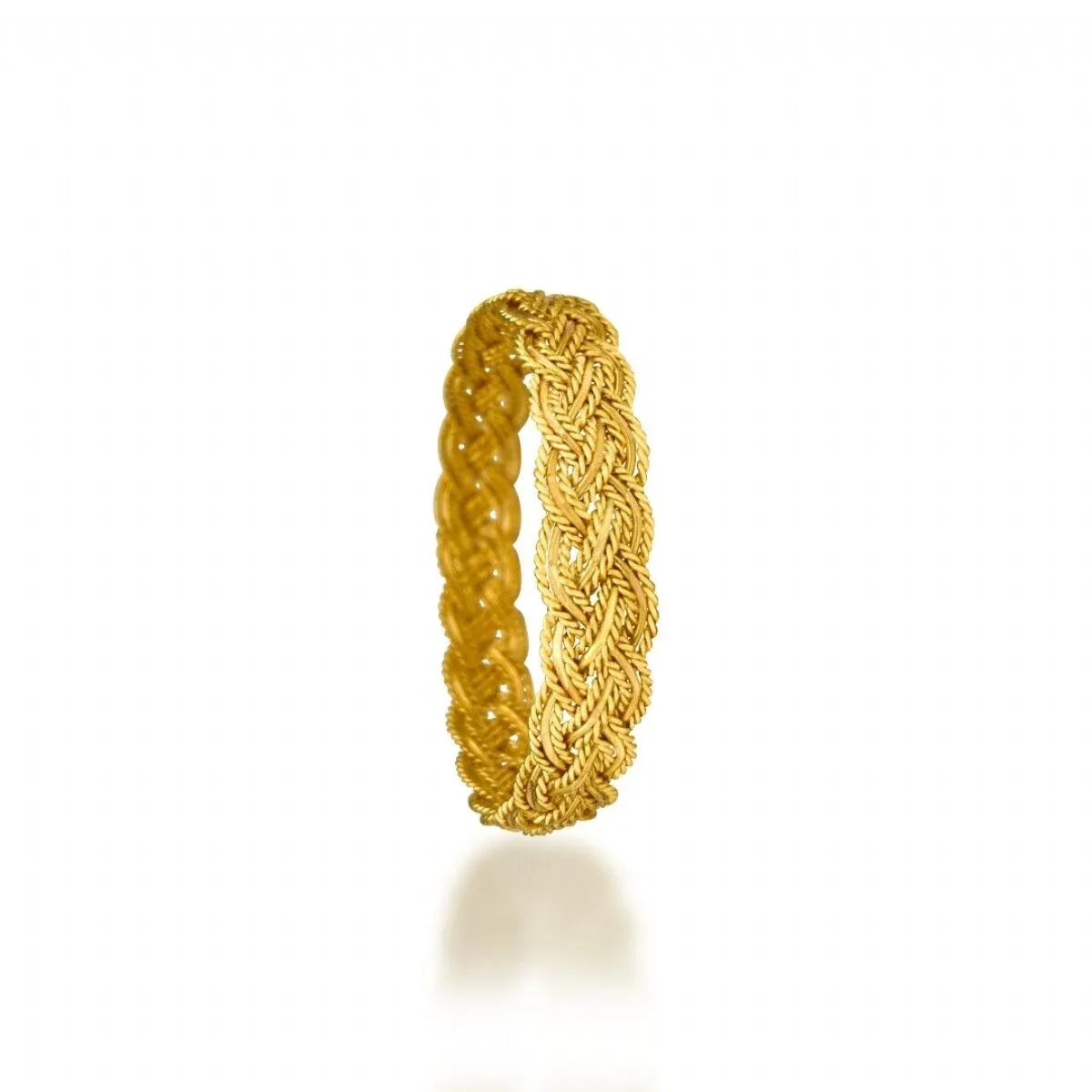 22 Ayar Üçlü Örme Model Gold Altın Bilezik 40 Gr