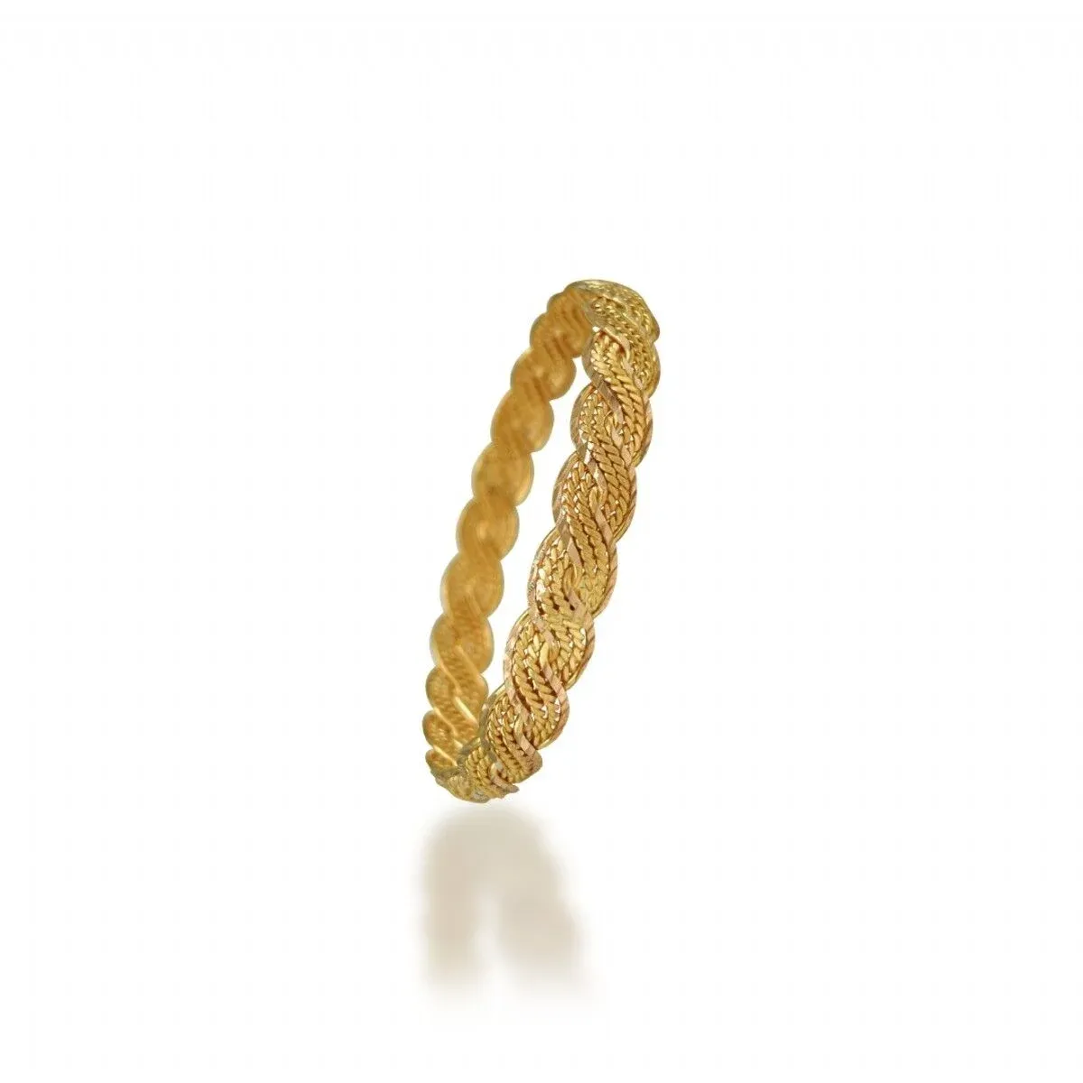 22 Ayar İkili Örme Model Gold Altın Bilezik 20 Gr