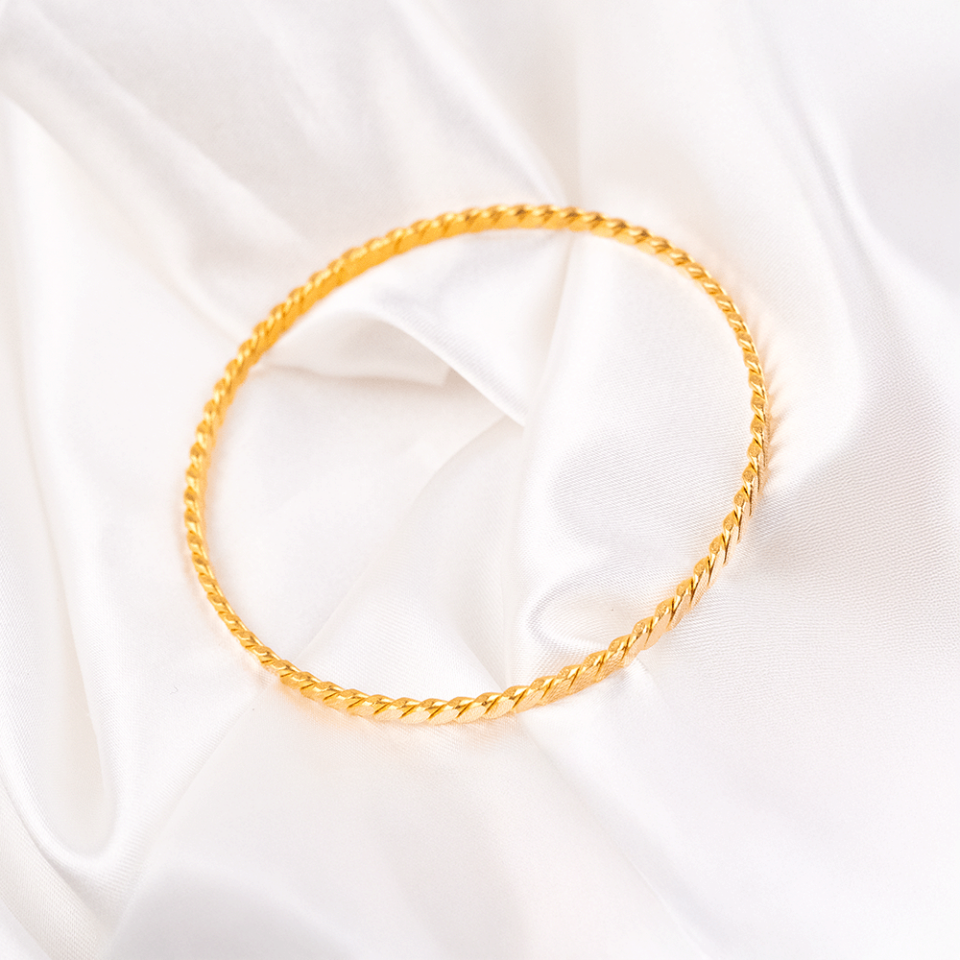 22 Ayar Pul Desenli Ortası Kesikli Ajda Gold Altın Bilezik 15 Gr