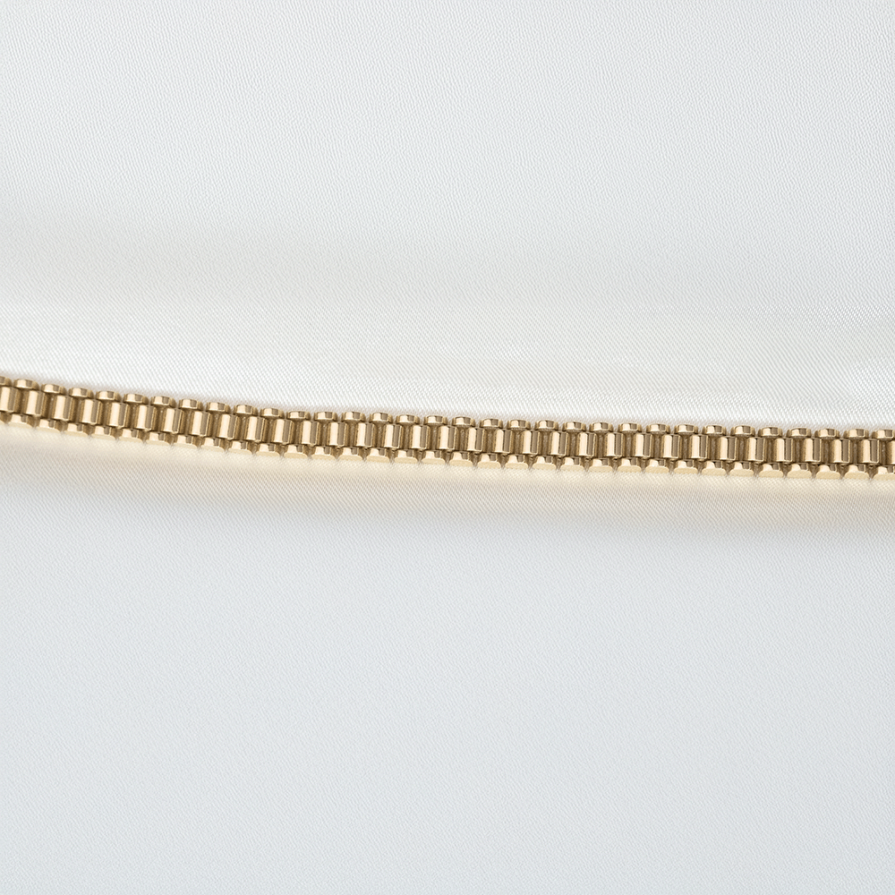 14 Ayar Bitişik Kordon Detaylı Erkek Altın Bileklik