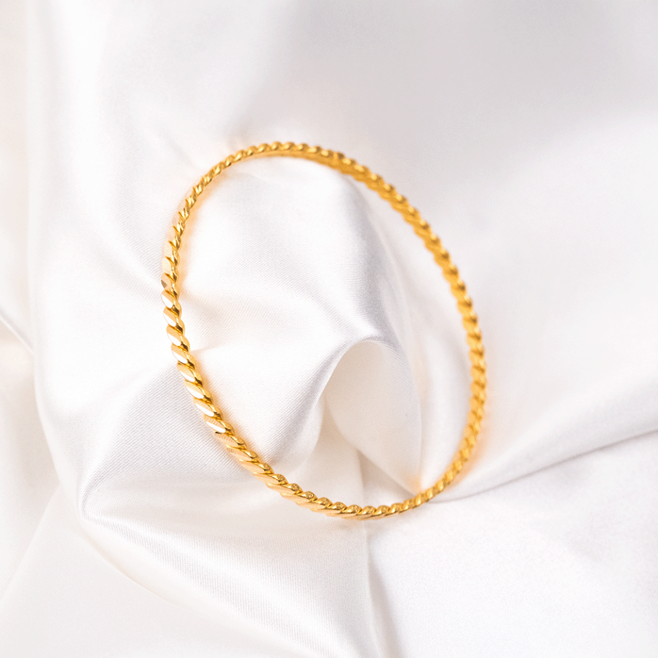 22 Ayar Pul Desenli Ortası Kesikli Ajda Gold Altın Bilezik 30 Gr