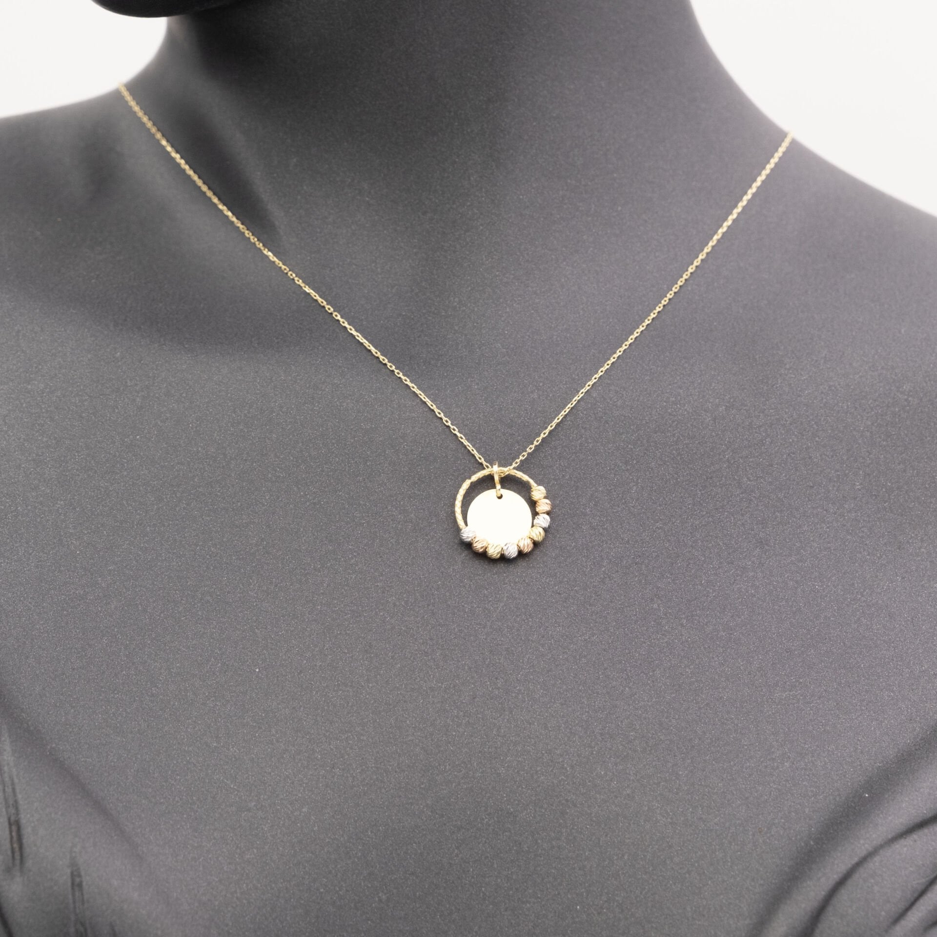 14 Ayar Renkli Dorikalı Altın Kolye