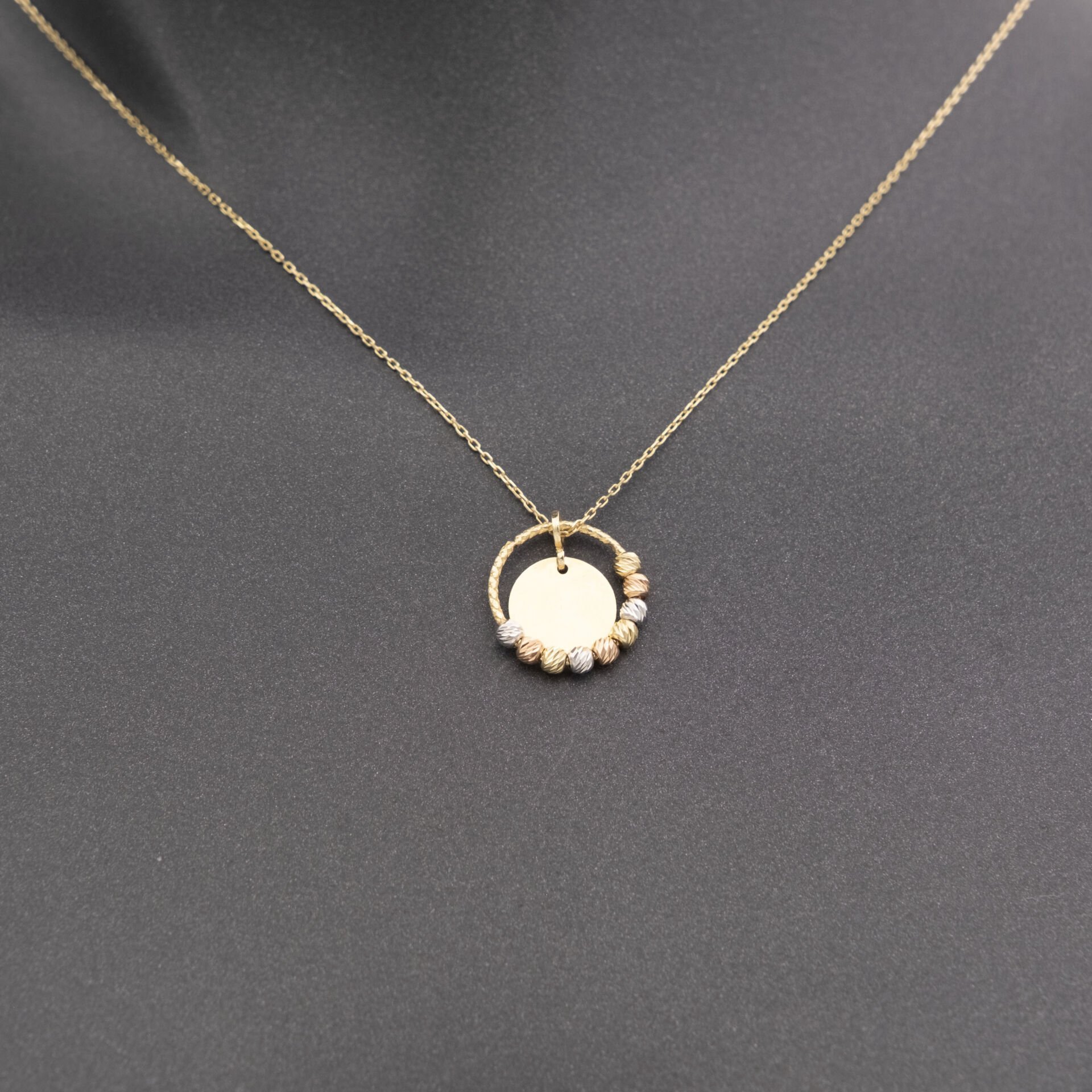 14 Renkli Dorikalı Altın Kolye