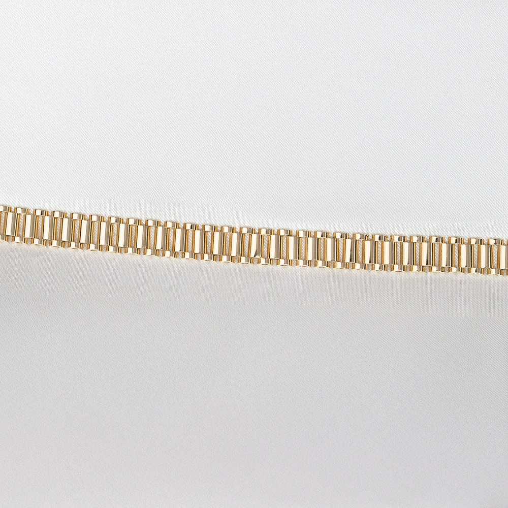 14 Ayar Boşluklu Sıralı Kordon Erkek Altın Bileklik