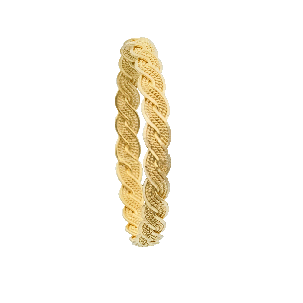 22 Ayar İkili Burgu Örme Model Gold Altın Bilezik 30 Gr