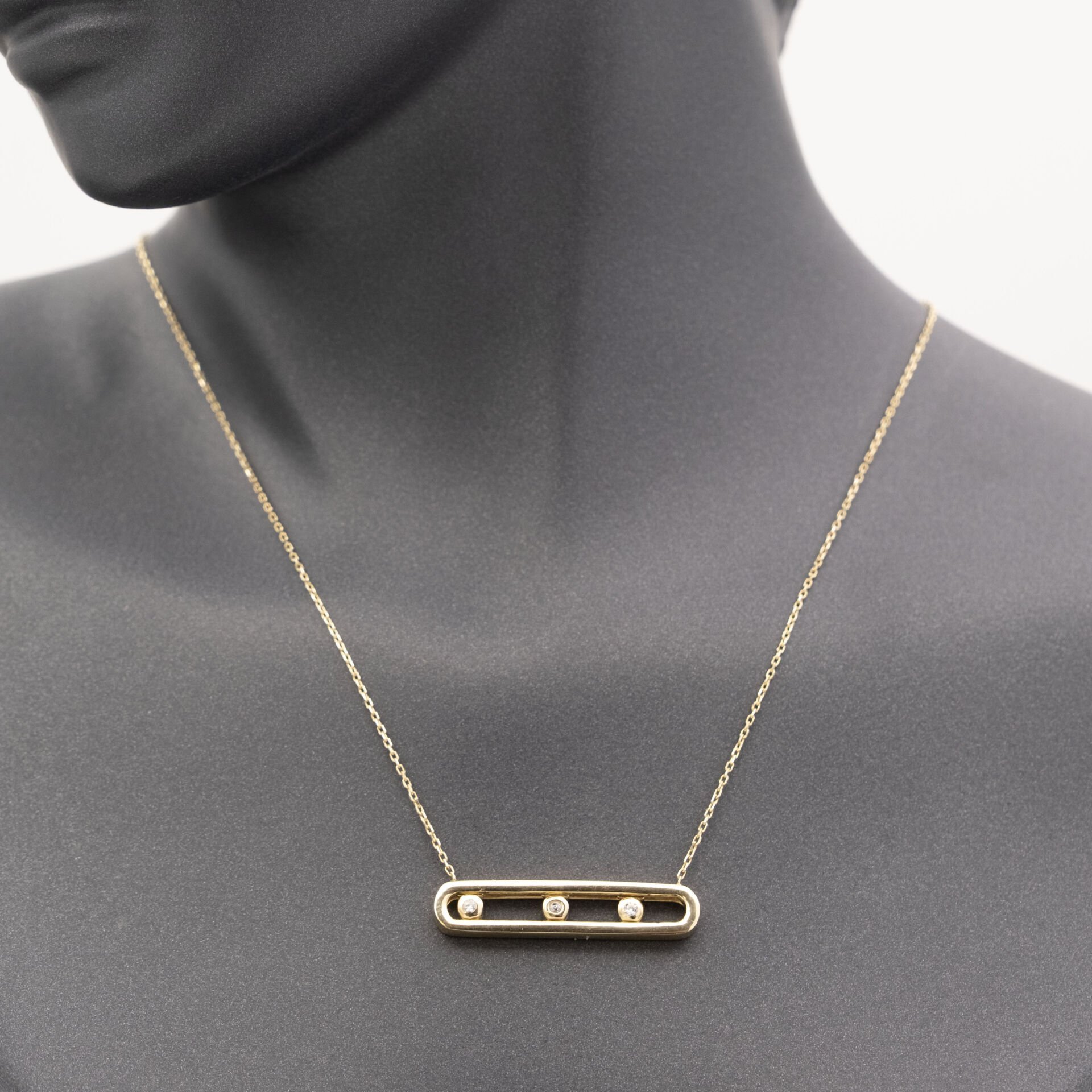 14 3 Sıra Detaylı Altın Kolye