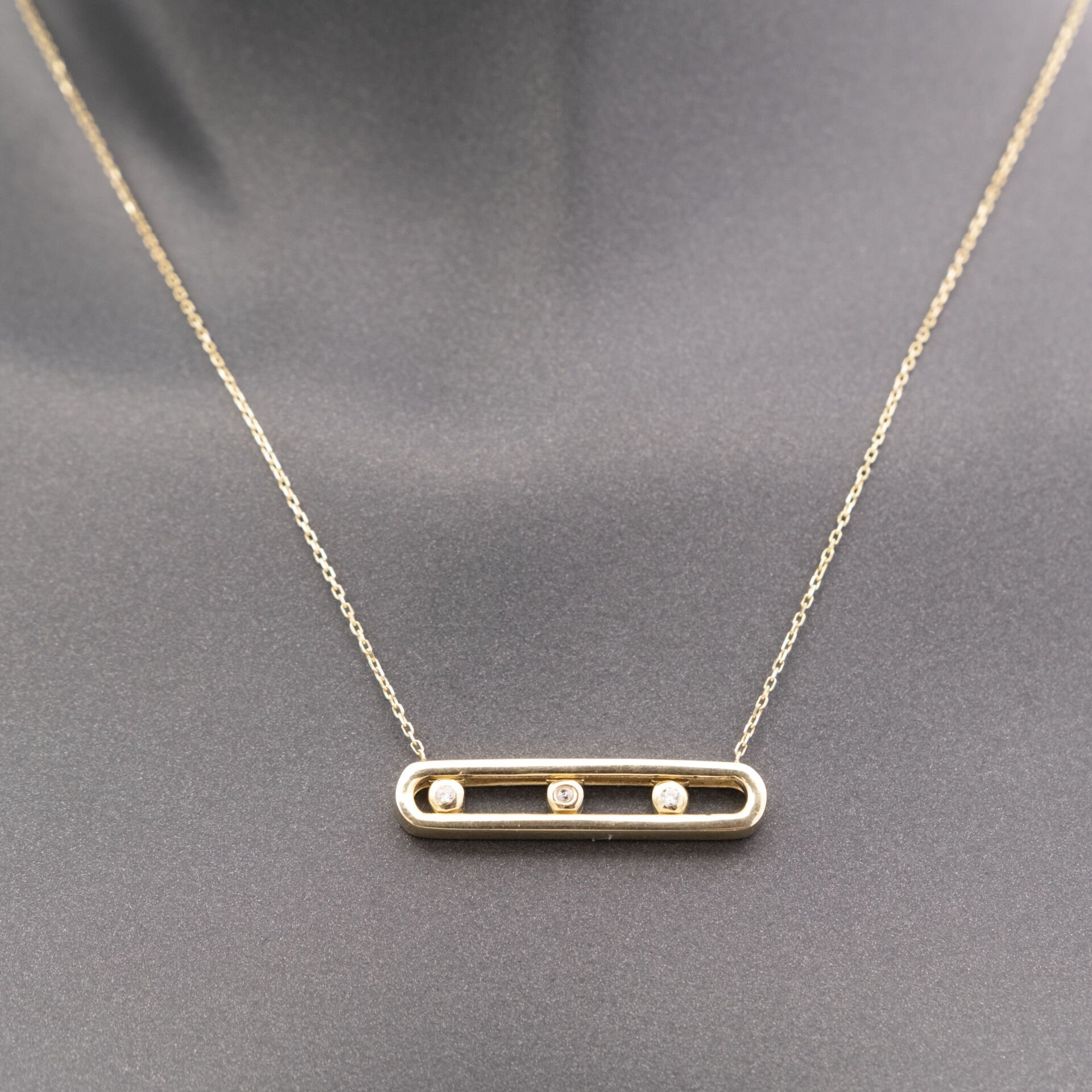 14 3 Sıra Detaylı Altın Kolye