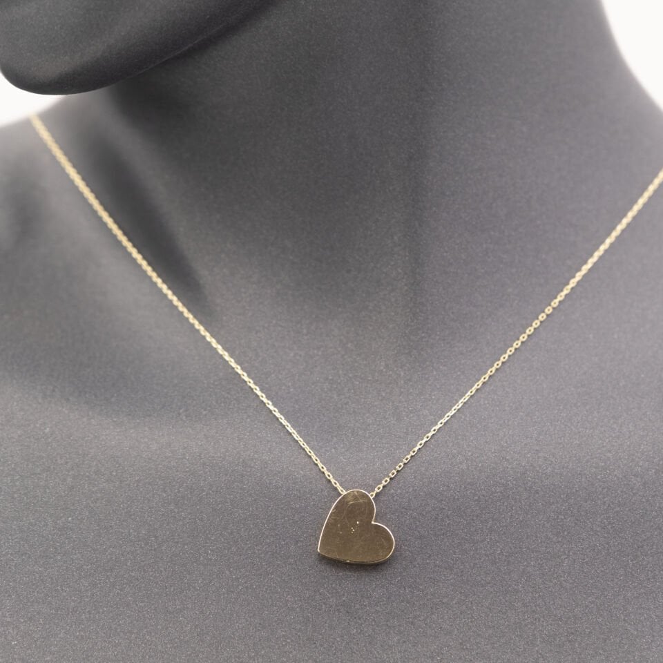 14 Kalp Uçlu Altın Kolye