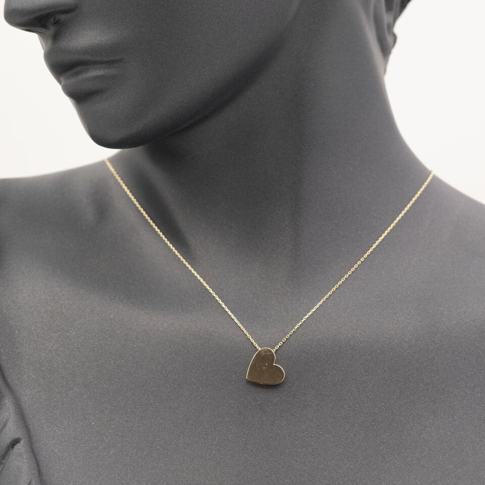 14 Kalp Uçlu Altın Kolye