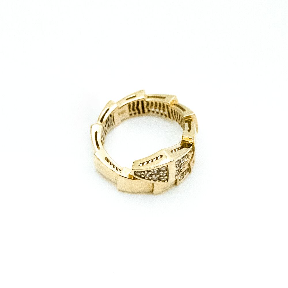 14 Ayar Sarmal Model Yılan Figürlü Altın Yüzük