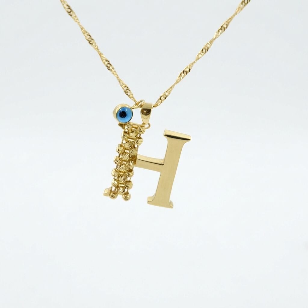 14 Ayar Minimal “H” Harfli Altın Kolye