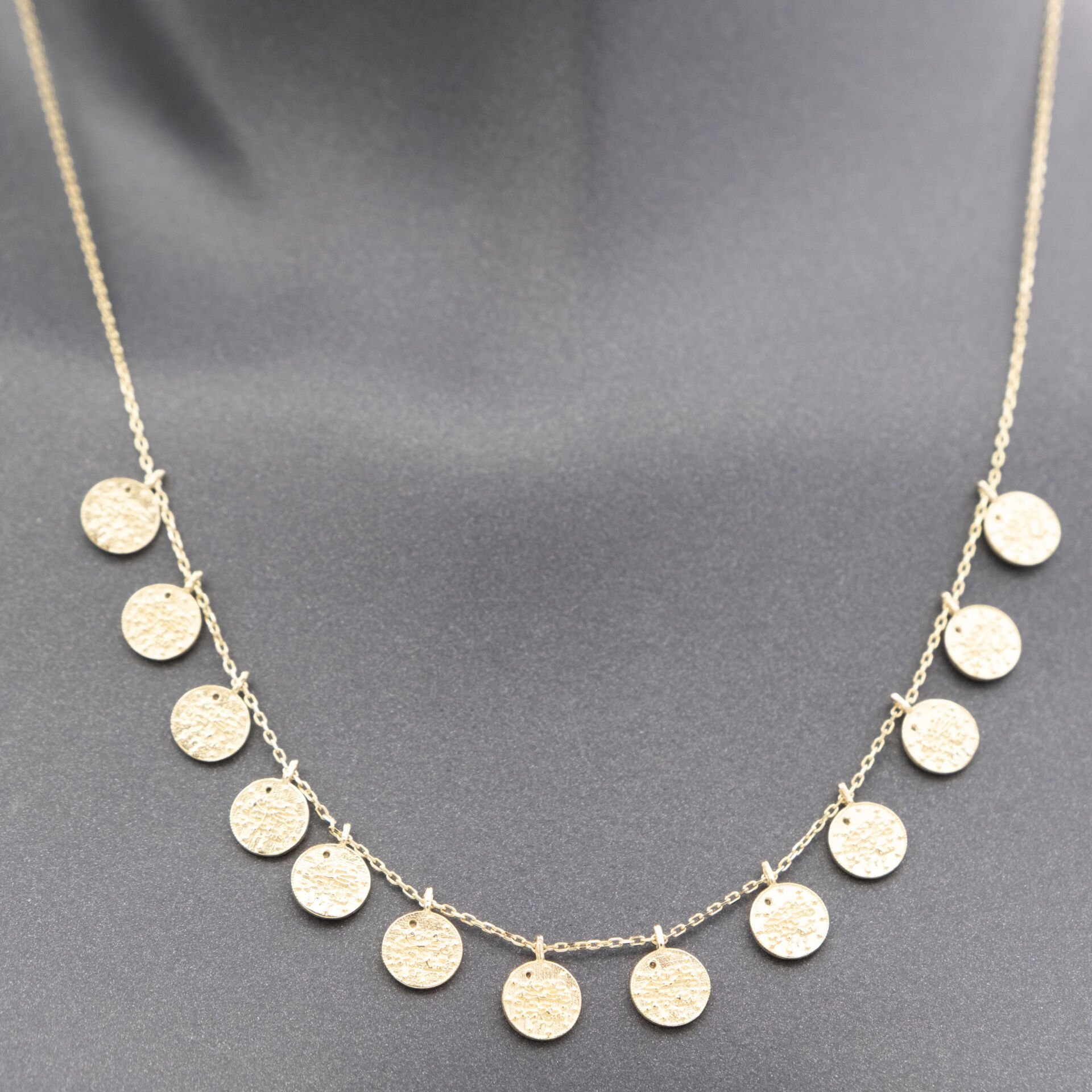 14 Tuğralı Plaka Sıralı Altın Kolye