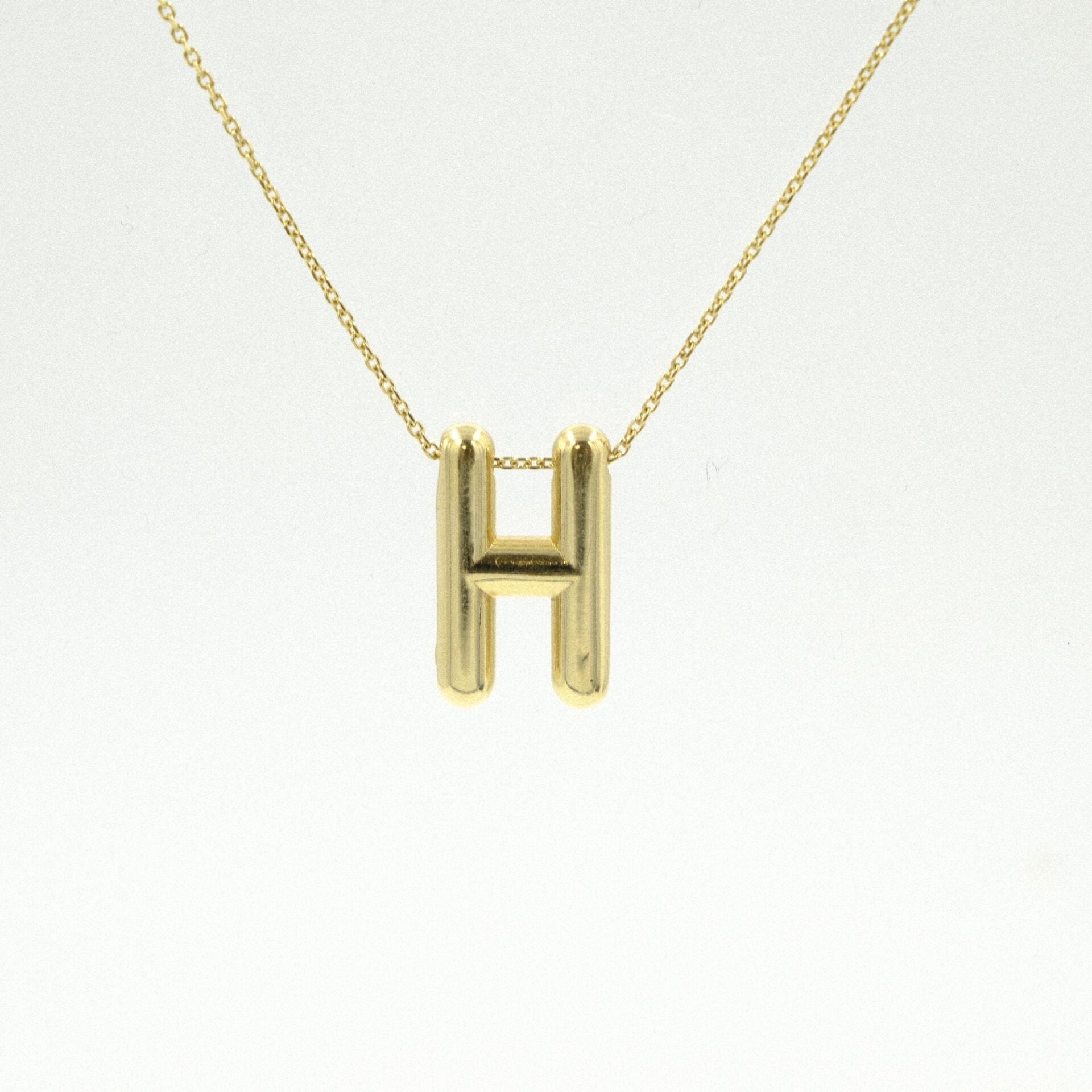 24 Ayar Minimal “H” Harfli Altın Kolye