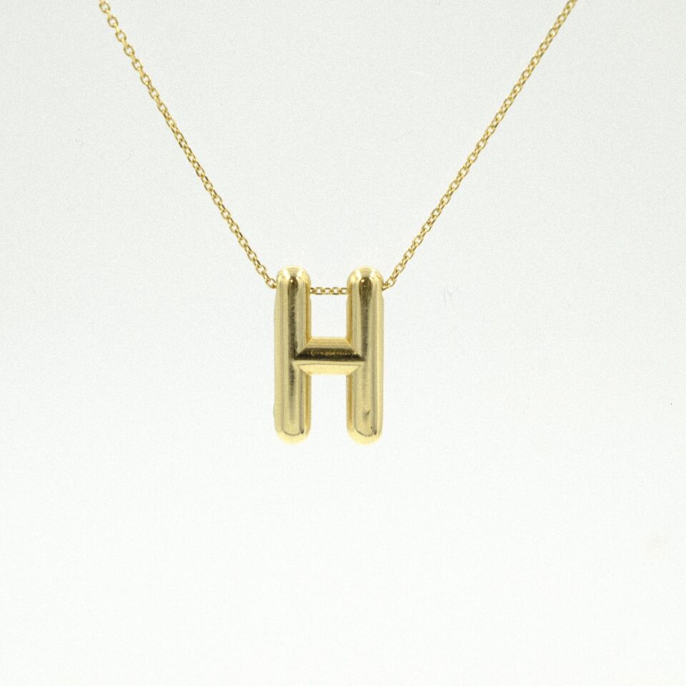 24 Ayar Minimal “H” Harfli Altın Kolye