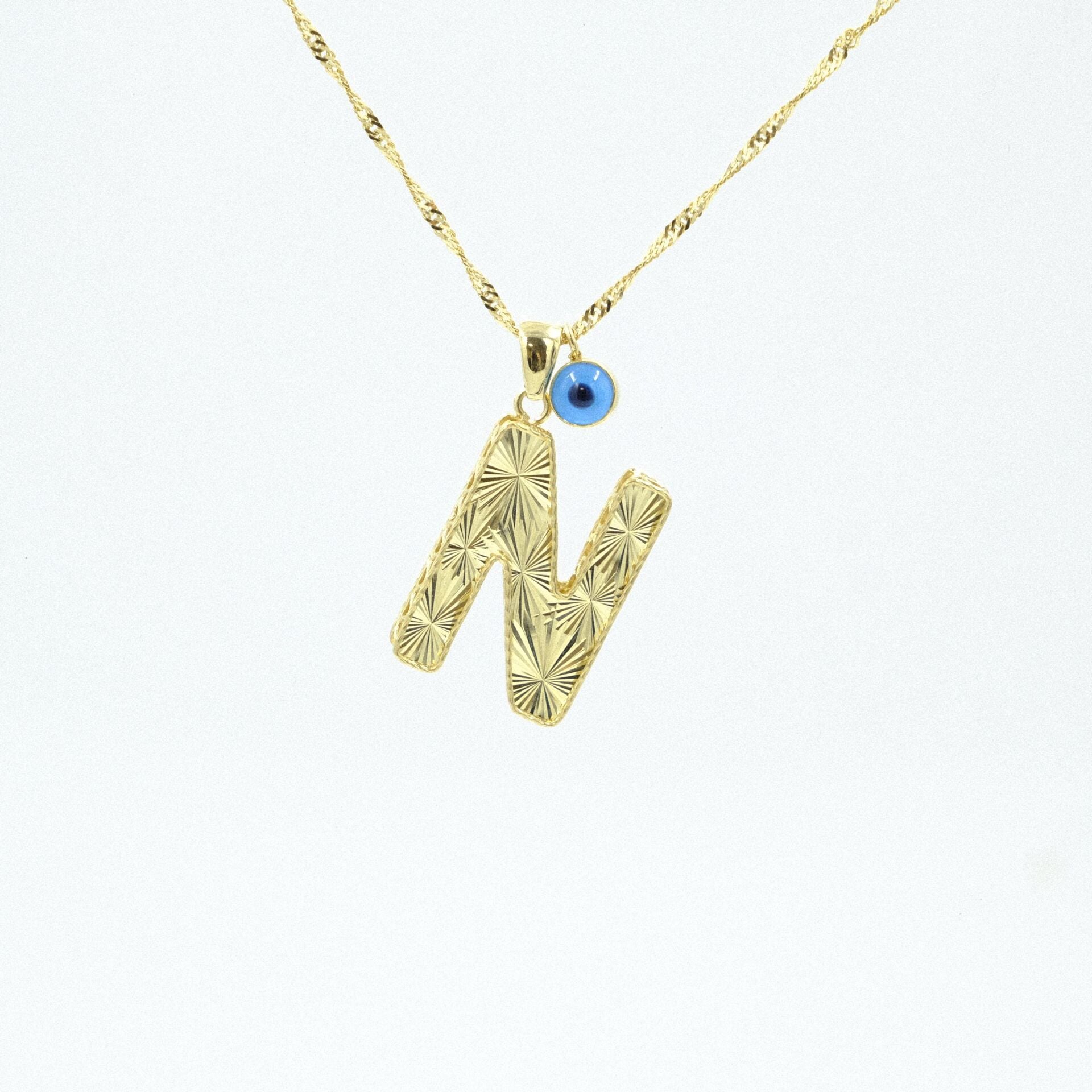 24 Ayar Minimal “N” Harfli Altın Kolye