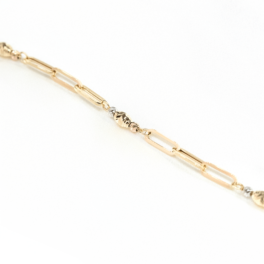 14 Ayar Ataç Model Dorika Toplu Altın Bileklik