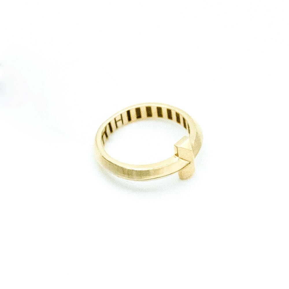 14 Ayar Dikdörtgen Kesim Altın Yüzük