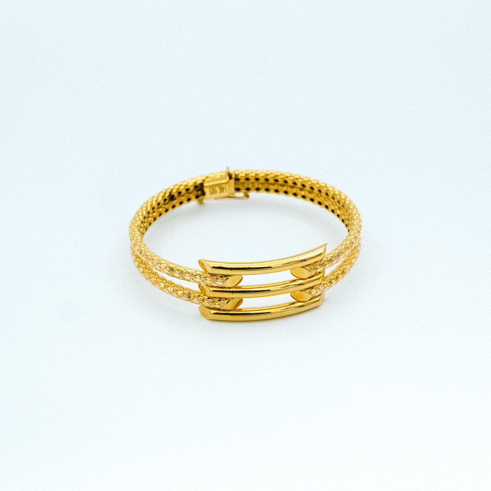 14 Ayar Kaburga Kelepçe Altın Bileklik