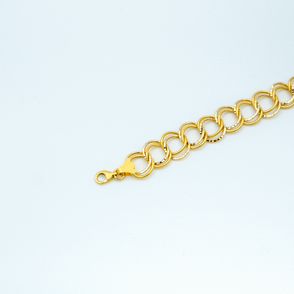 14 Ayar Parıltılı Samanyolu Altın Bileklik