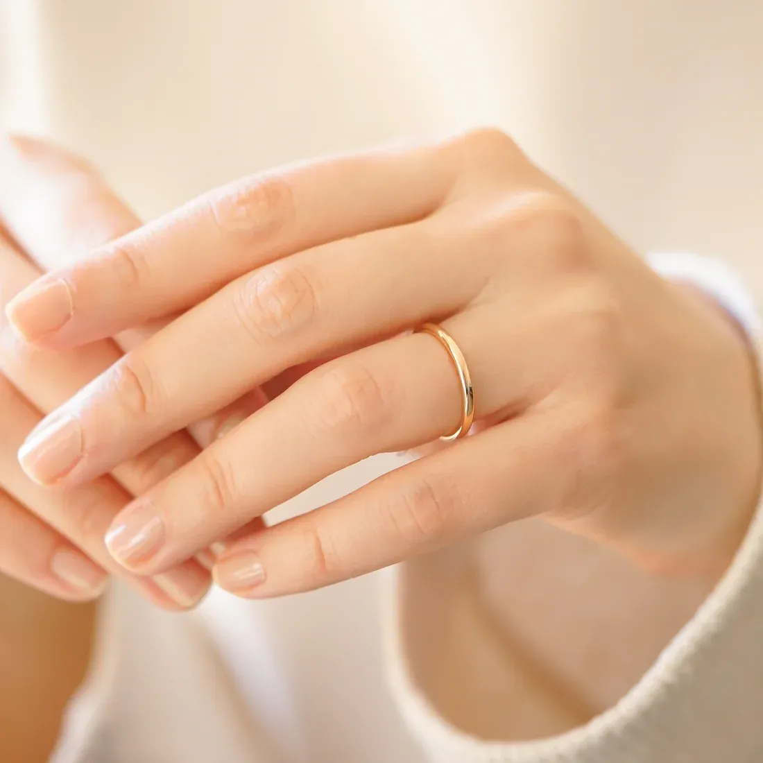 14 Ayar İnce Altın Alyans Yüzük