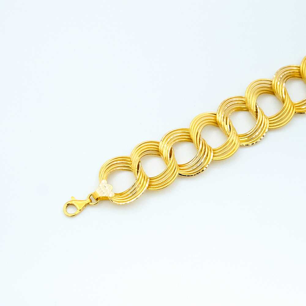 14 Ayar Sarmal Detaylı Samanyolu Altın Bileklik