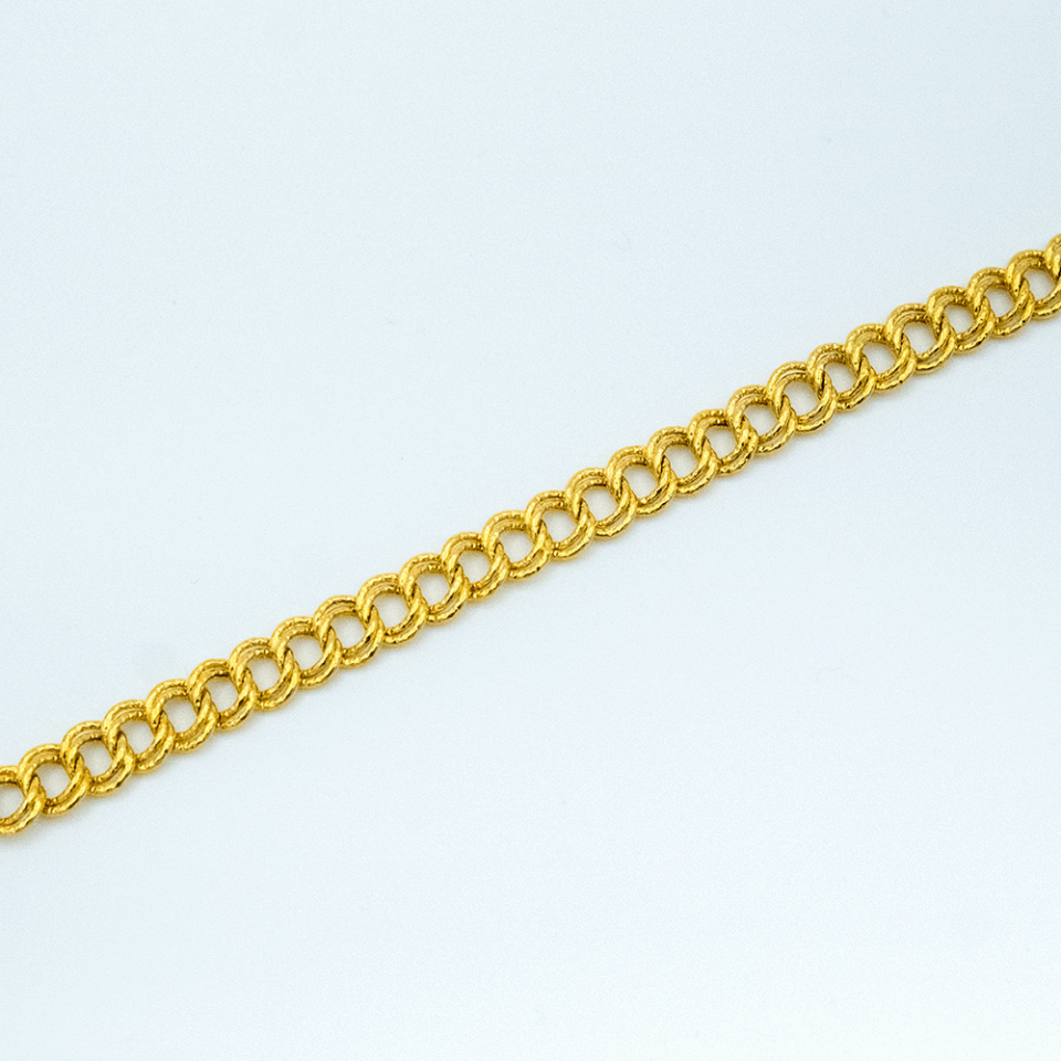 14 Ayar Parıltılı Detaylı Kesim Samanyolu Altın Bileklik