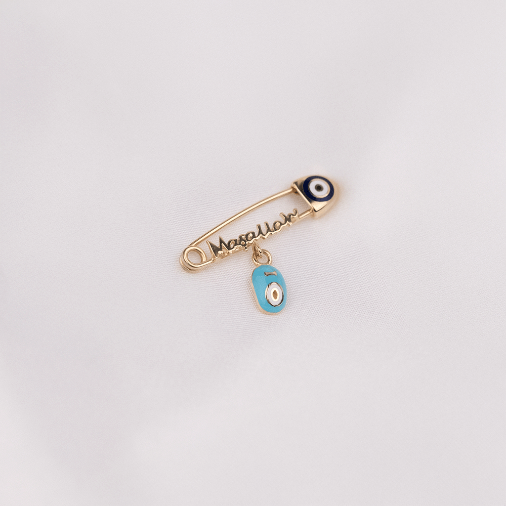 14 Ayar Maşallah Yazılı Altın İğne