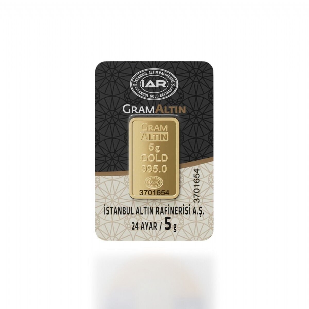 İAR 24 Ayar Külçe Gram Altın 5 Gr
