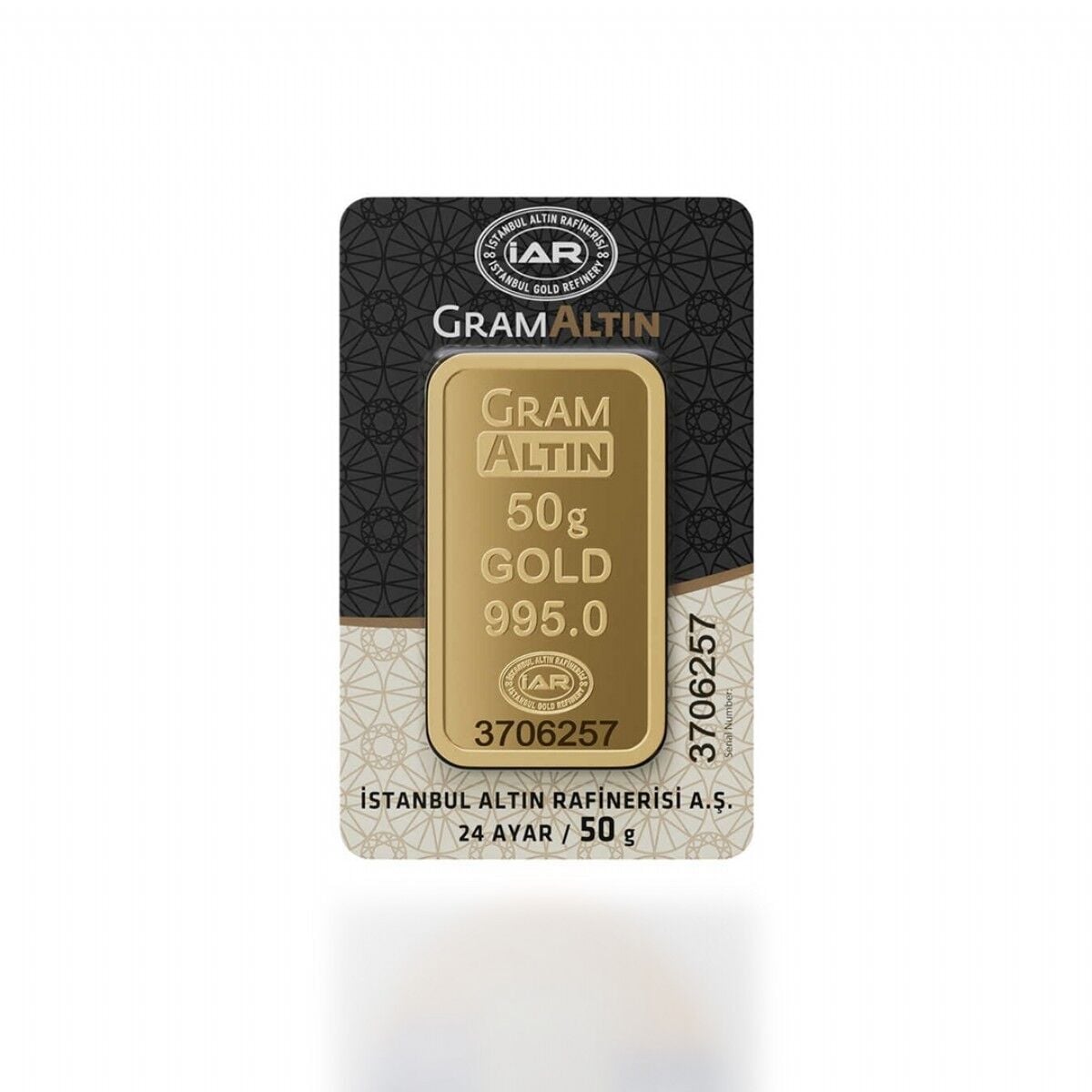 İAR 24 Ayar Külçe Gram Altın 50 Gr