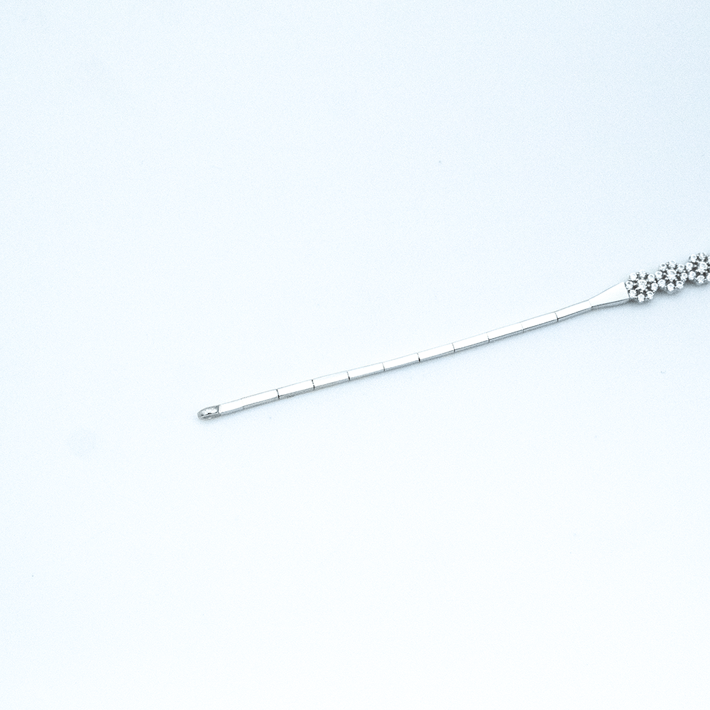 14 Ayar Beyaz Güneş Parıltısı Altın Bileklik