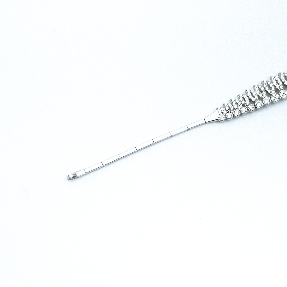 14 Ayar Işıltı Beyaz Altın Altın Bileklik