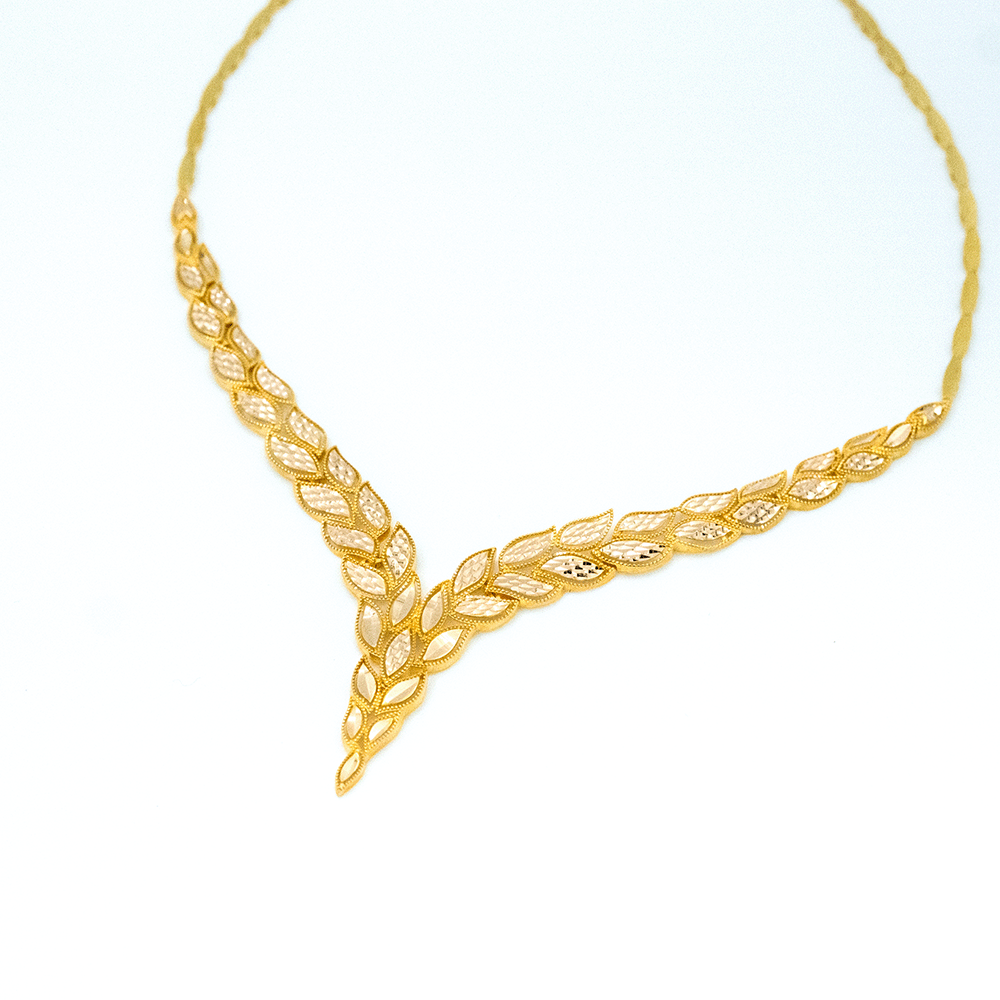 14 Ayar Zümrüt Işıltısı Altın Gerdanlık