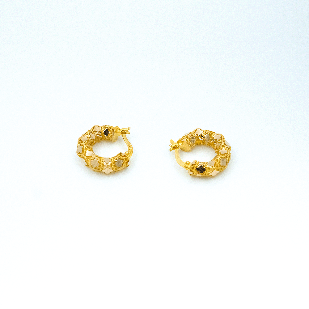 14 Ayar Asalet Taşı Altın Küpe