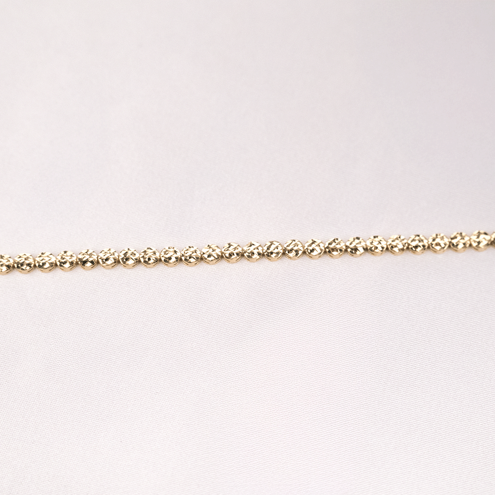 14 Ayar Daire Zarafeti Sıralı Altın Bileklik