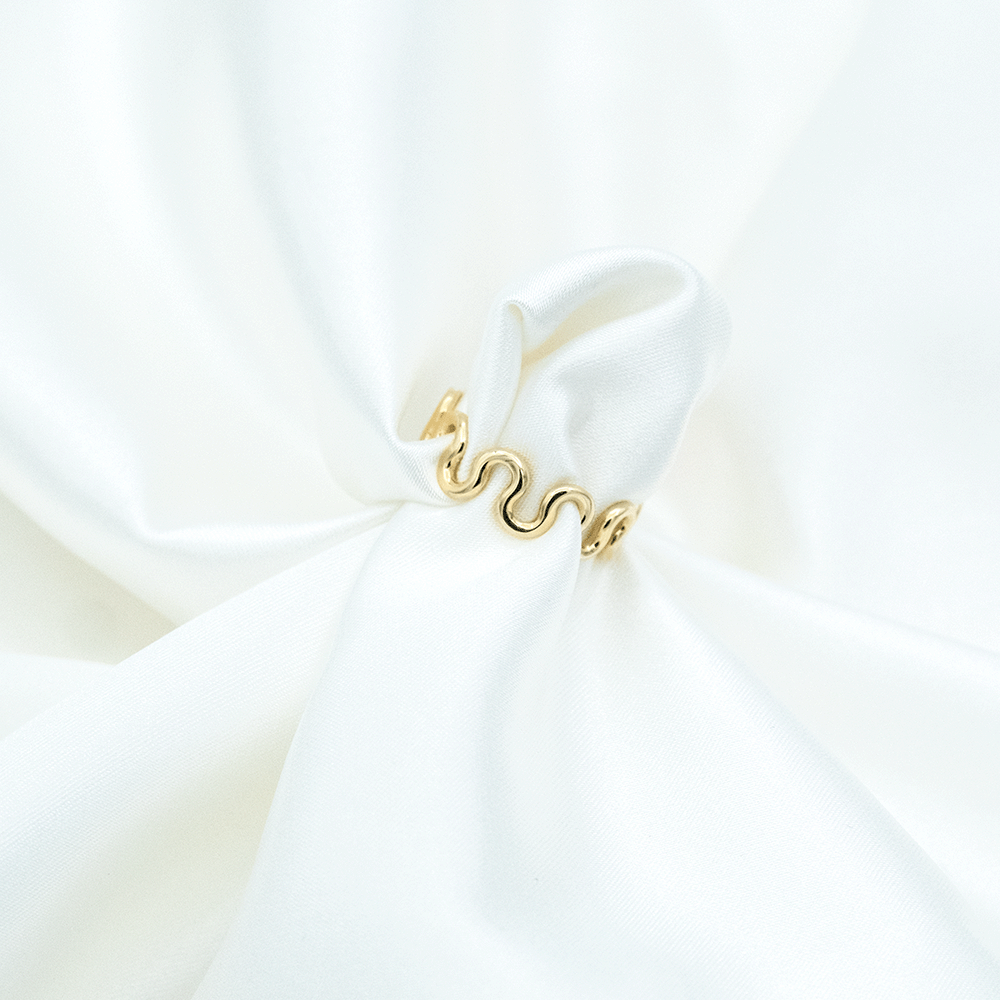 14 Ayar Zikzak Altın Yüzük