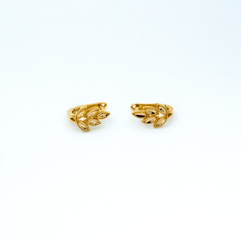 14 Ayar Işıltılı Tango Altın Küpe