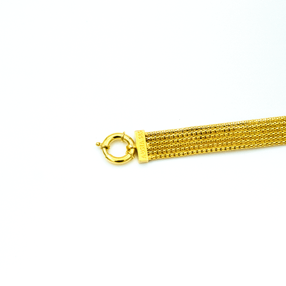 14 Ayar Altın Melodi Sarmalı Altın Bileklik