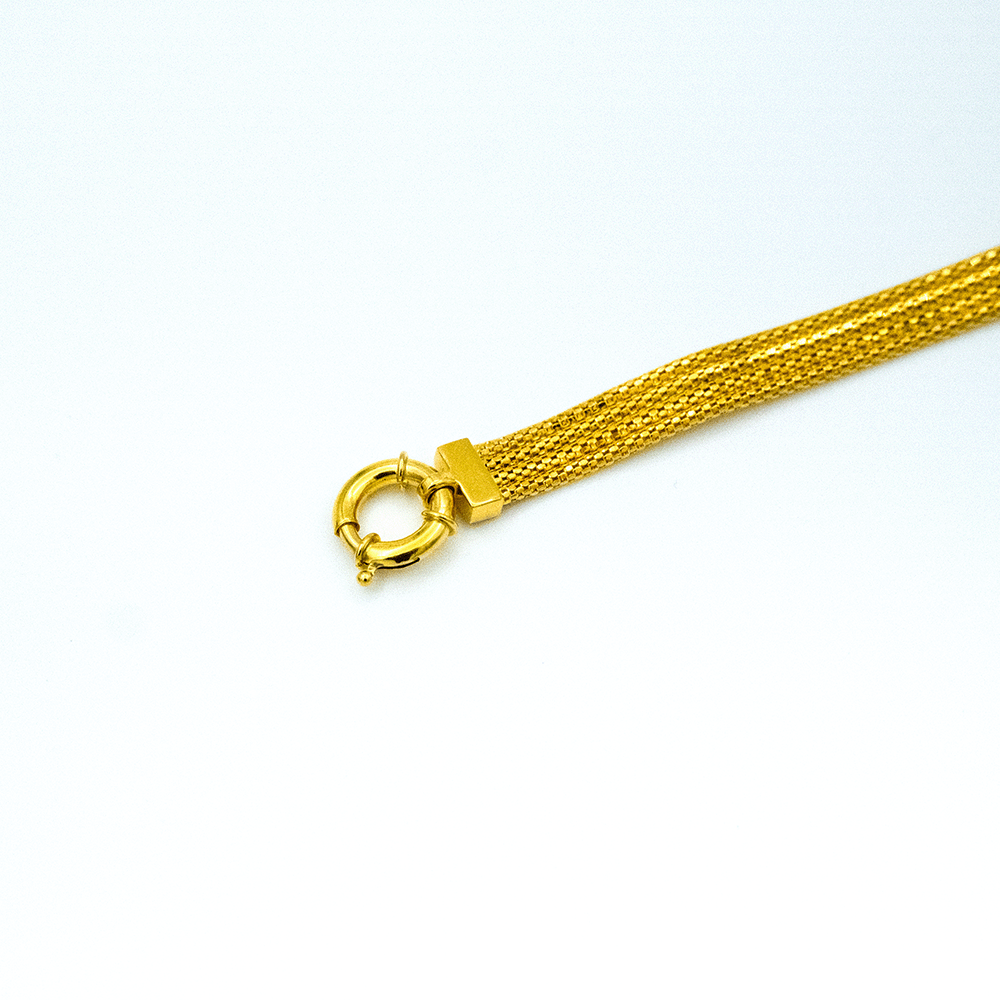 14 Ayar Pırıltılı Duruş Altın Bileklik