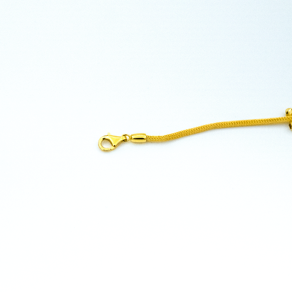 14 Ayar Kristal Dokunuş Altın Bileklik